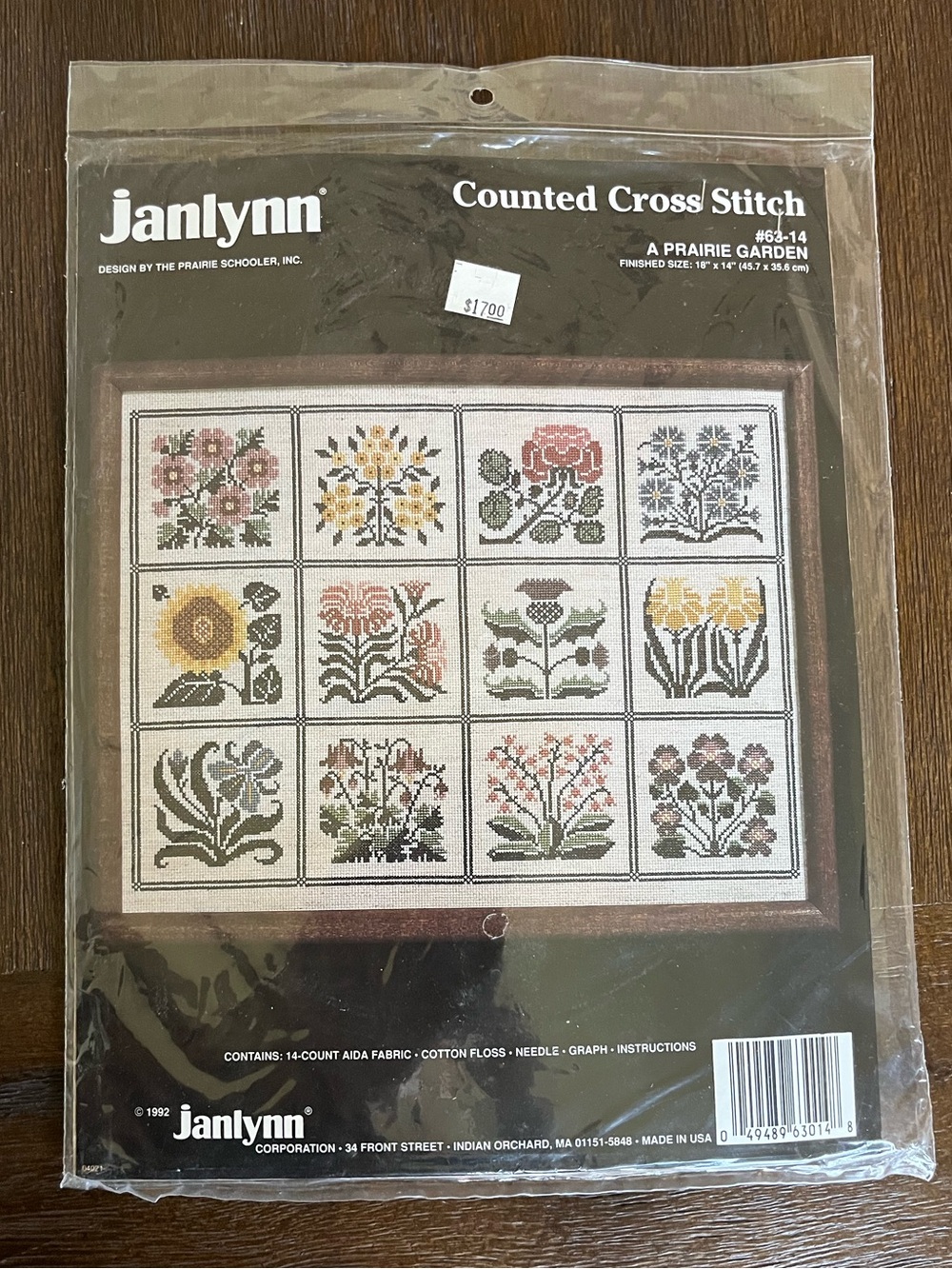 Janlynn | Counted Cross Stitch | A Prairie Garden | 16”x14” | New
